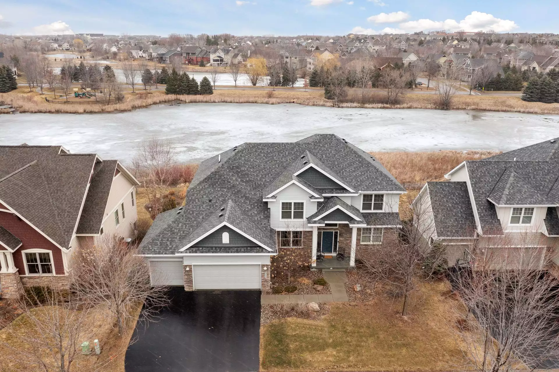 Aerial View of Woodbury Home For Sale