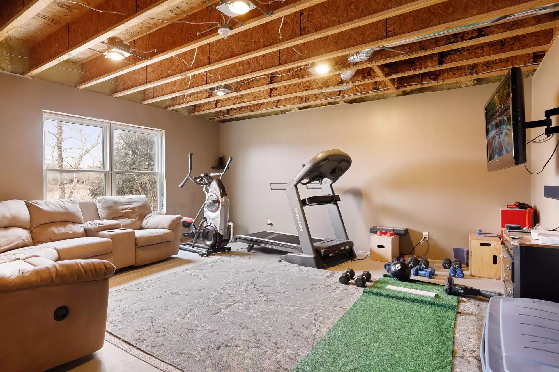 Woodbury Home For Sale Backyard Media and Exercise Room