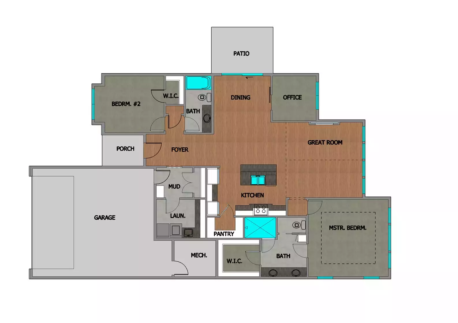 “Summer Anne” Villa Home Plan Main Floor Plan