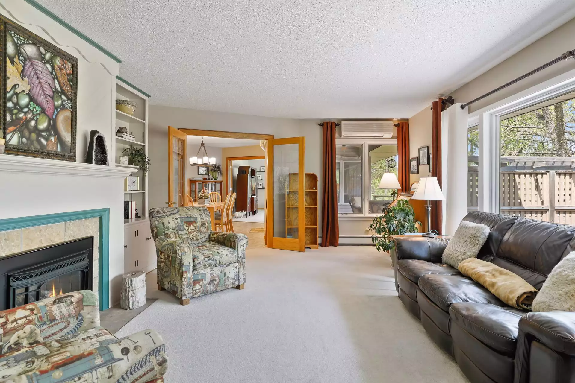 Maplewood Home For Sale French Doors to Living Room