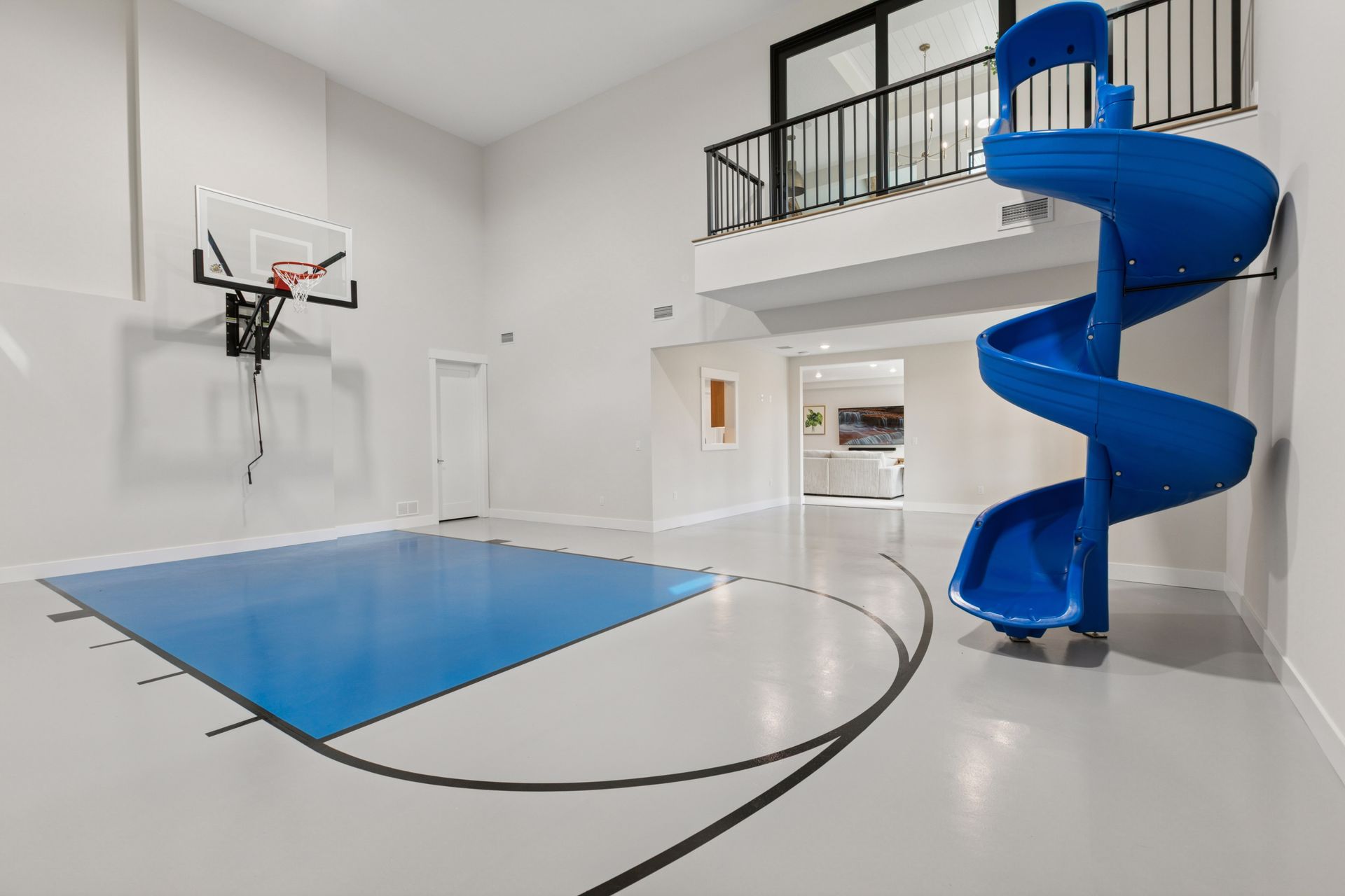 Indoor Sports Room™ slide and balcony