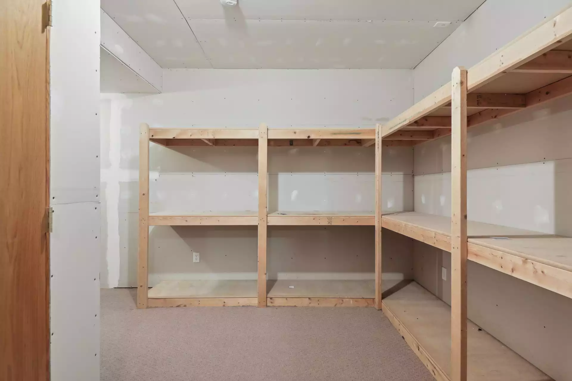 Storage room with shelves